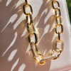 Colier Chain Placat cu Aur 16K si Pietre Zirconiu