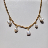 Colier Five Pearls Placat cu Aur 14K