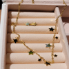 Set bijuterii tip stea - Colier si Cercei Placate cu Aur 18K
