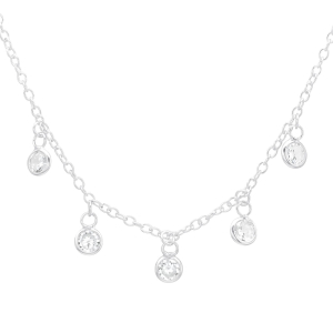 Colier din Argint 925 si Pietre Zirconiu White crystals
