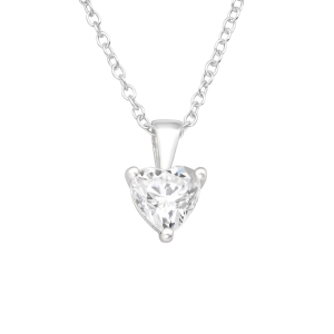 Colier Argint 925 cu Pandantiv Piatra Zirconiu My Heart