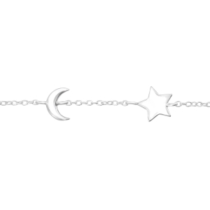 Bratara Argint 925 Moon & Star