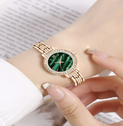 ' Ceas Elegant Verde Quartz Watch