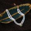 Set colier și cercei, cu perle și pietre, Argintiu, Lorena